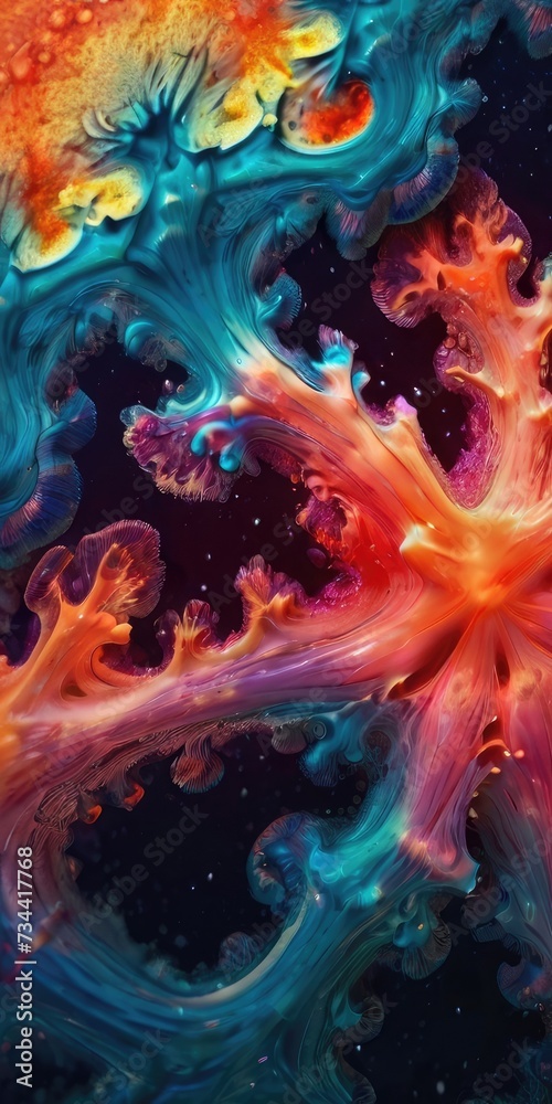 galaxy background with coralreef form vertical background galaxy background with coralreef form vertical background