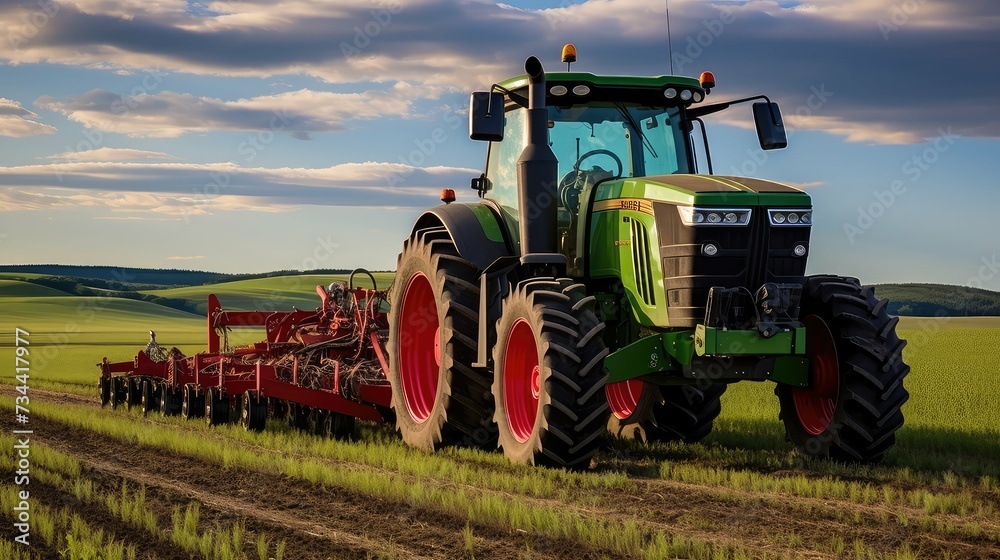 Fototapeta premium cultivator farm planting equipment