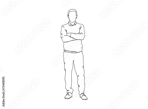 Man  Boy Dresses  Clothing Single Line Drawing Ai  EPS  SVG  PNG  JPG zip file