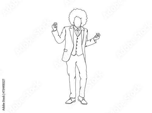 Man, Boy Dresses, Clothing Single Line Drawing Ai, EPS, SVG, PNG, JPG zip file