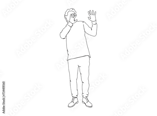 Man, Boy Dresses, Clothing Single Line Drawing Ai, EPS, SVG, PNG, JPG zip file