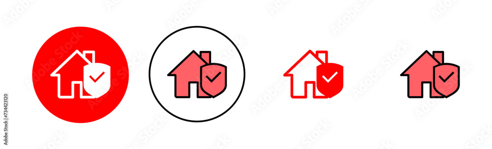 home insurance icon set illustration. home protection sign and symbol home insurance icon set illustration. home protection sign and symbol
