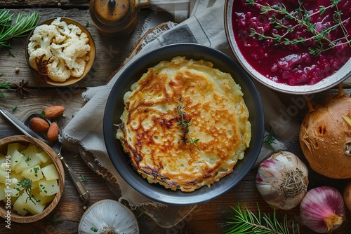 Hearty Autumn Polish Feast Flat Lay

