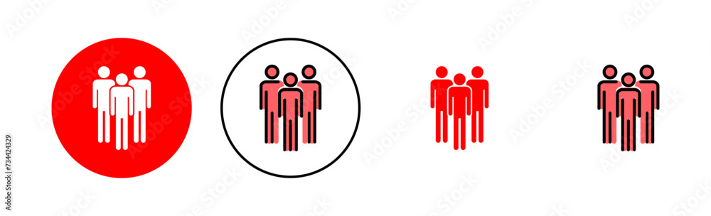 People icon set  illustration. person sign and symbol. User Icon vector