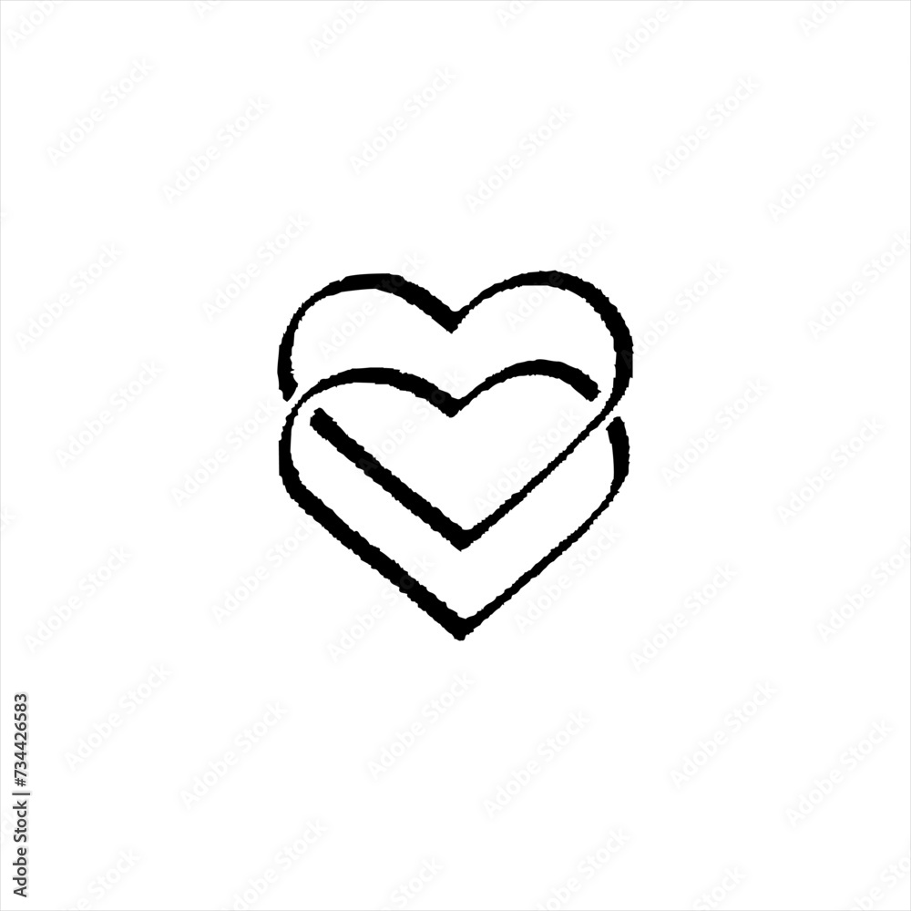 Illustration vector graphic of love affair icon 
