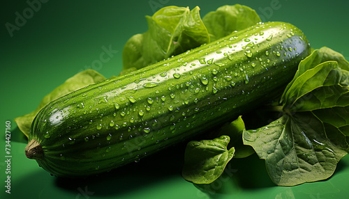 Freshness of organic vegetables  nature healthy eating  wet with dew generated by AI