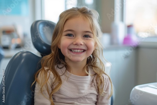 A young girl radiates joy as she sits in a cozy indoor space, her human face adorned with a warm smile and dressed in comfortable clothing, leaning against a wall and basking in the comfort of her ch