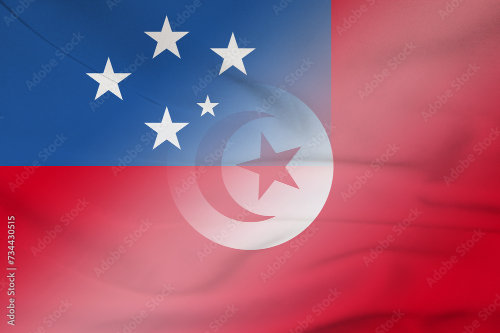 Samoa and Tunisia government flag transborder relations TUN WSM Samoa and Tunisia government flag transborder relations TUN WSM