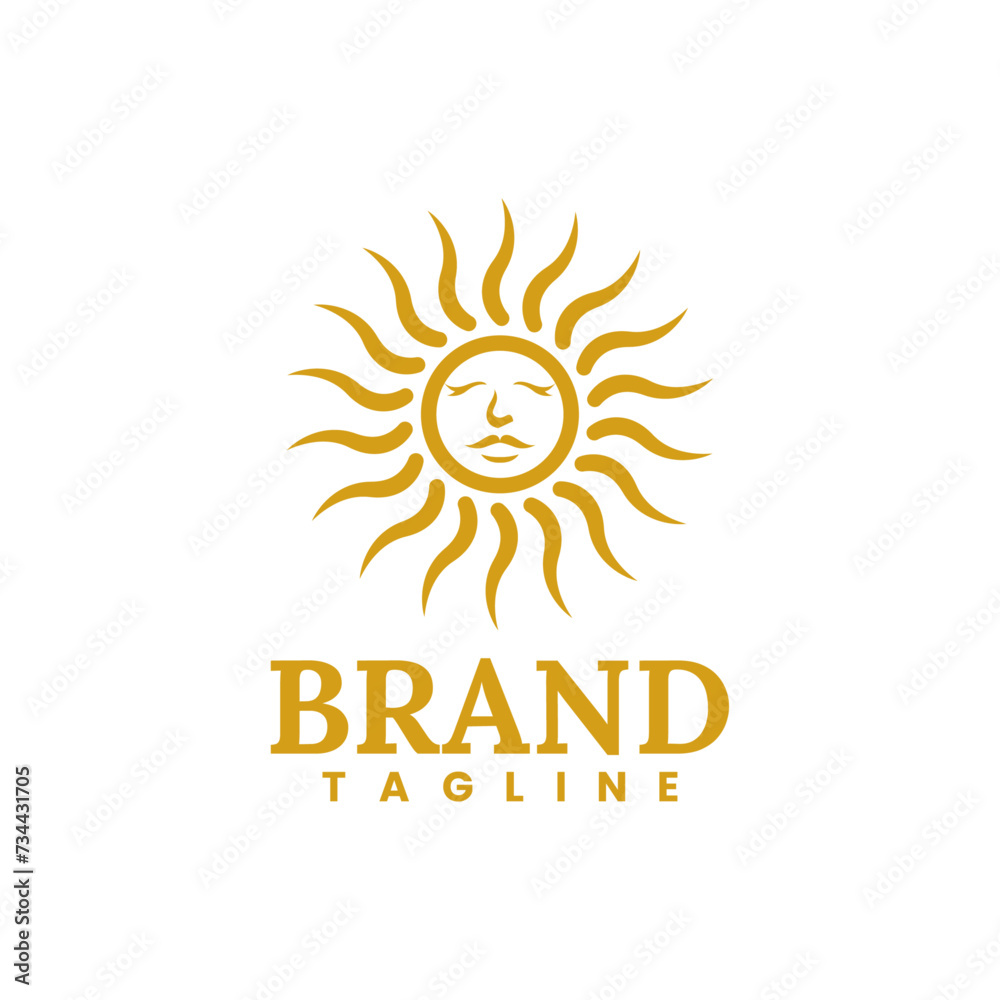 Fototapeta premium simple sun logo