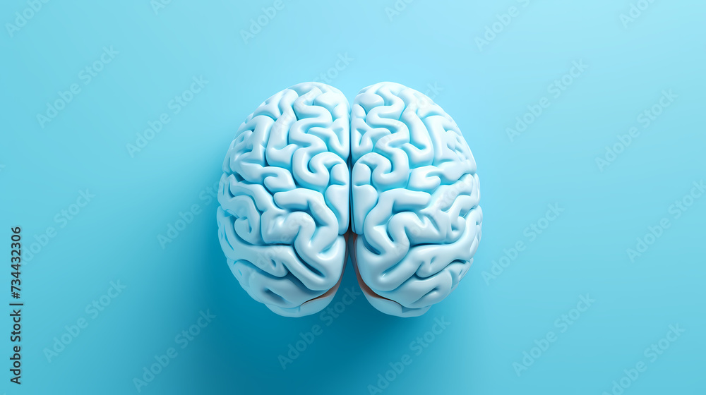Brain background, bright human brain on isolated background Brain background, bright human brain on isolated background