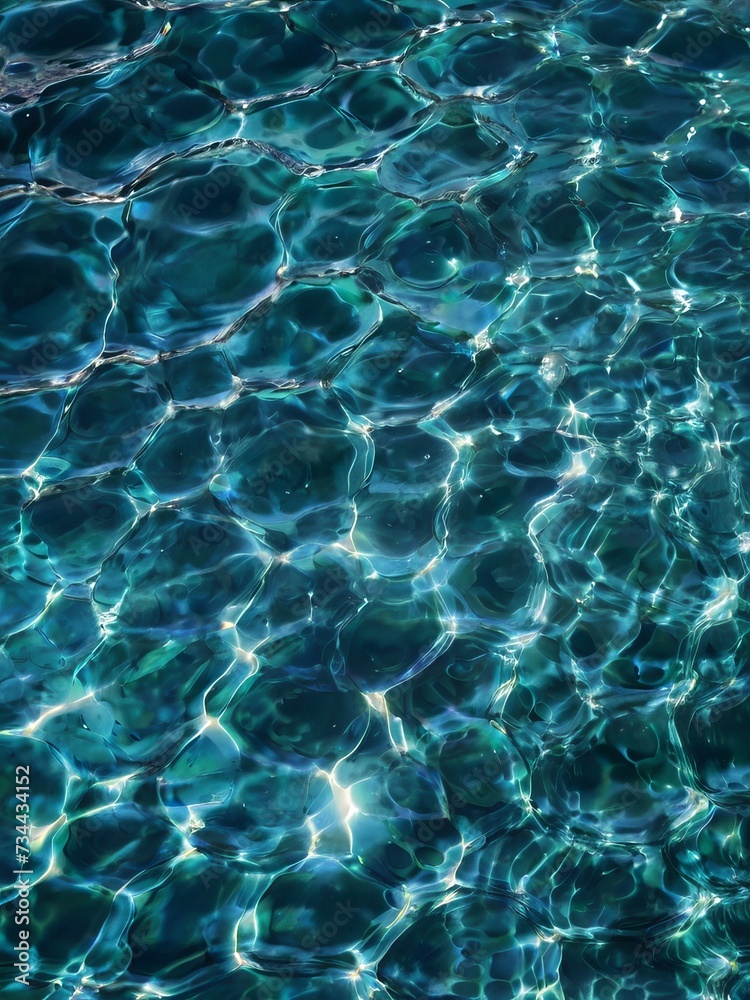 Obraz premium blue water background surface reflection nature swimming