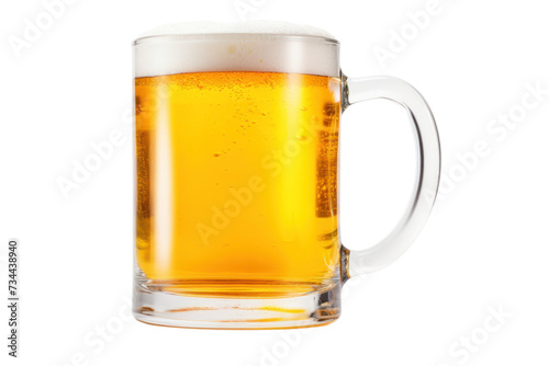 mug of beer isolated on transparent and white background.PNG image