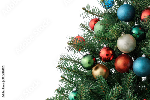 a Christmas tree isolated on transparent and white background.PNG image 