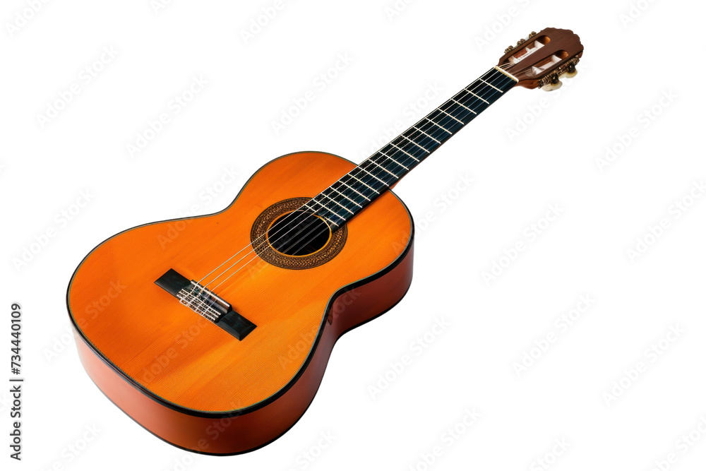 Obraz premium acoustic guitar isolated on transparent and white background.PNG image 