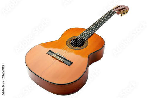 acoustic guitar isolated on transparent and white background.PNG image 