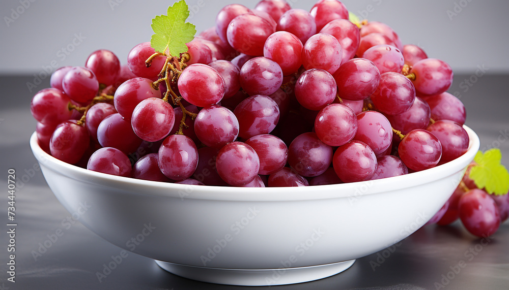 Freshness and ripeness in a bowl of nature bounty generated by AI Freshness and ripeness in a bowl of nature bounty generated by AI