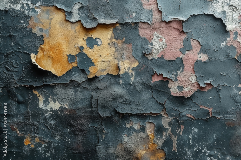 An industrial grunge texture, showcasing worn and textured surfaces, reflecting the rugged beauty found in urban decay. Concept of industrial aesthetics. Generative Ai.
