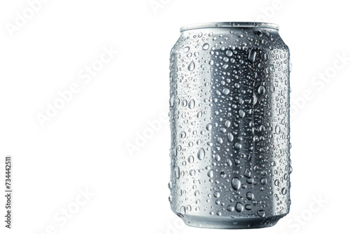 soda can with water drops ,Water drops on beverage cans, isolated on transparent and white background.PNG image	