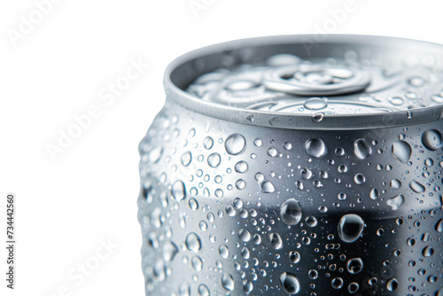 soda can with water drops ,Water drops on beverage cans, isolated on transparent and white background.PNG image	