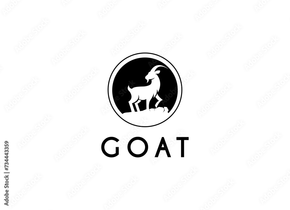 Goat logo design. Goat farming and fresh milk logo. Goat logo design. Goat farming and fresh milk logo.