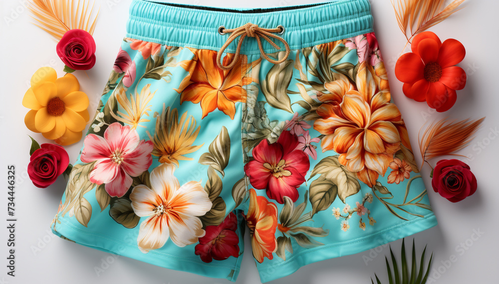 Obraz premium Fashion illustration Summer dress collection with floral patterns and vibrant colors generated by AI