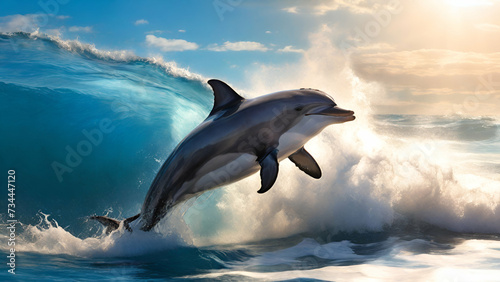 dolphin jumping out of water