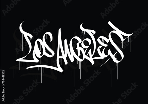 LOS ANGELES city graffiti tag style