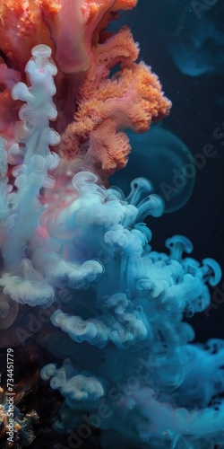 coral reaf underwater vertical background photo