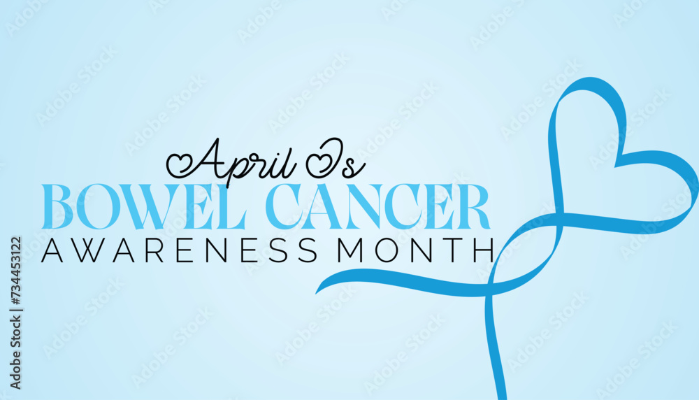 Bowel Cancer Awareness Month observed every year in April. Holiday, poster, card and background vector illustration design. Bowel Cancer Awareness Month observed every year in April. Holiday, poster, card and background vector illustration design.