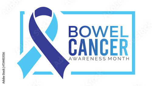 Bowel Cancer Awareness Month observed every year in April. Holiday, poster, card and background vector illustration design.