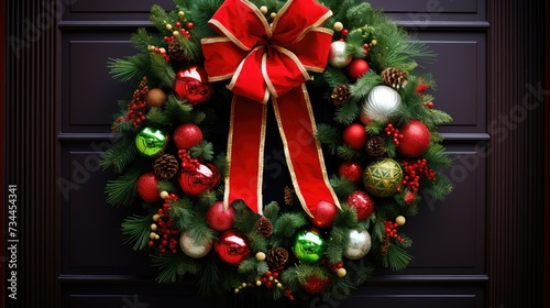 merry happy holiday wreath