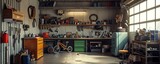 neatly arranged garage