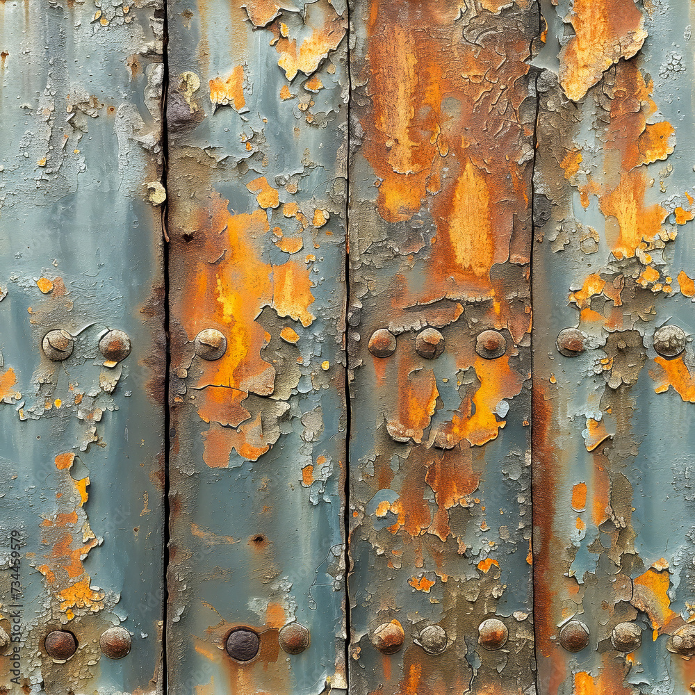 Metal with patina and rust, seamless tile, ai generated Metal with patina and rust, seamless tile, ai generated
