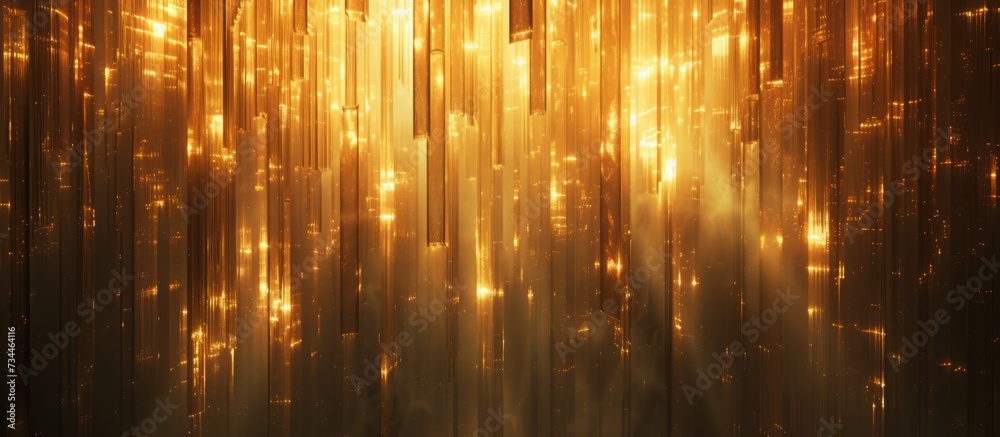 Golden Vertical Illumination: An Alluring and Sophisticated Artistic Display for Contemporary Design Enthusiasts Golden Vertical Illumination: An Alluring and Sophisticated Artistic Display for Contemporary Design Enthusiasts