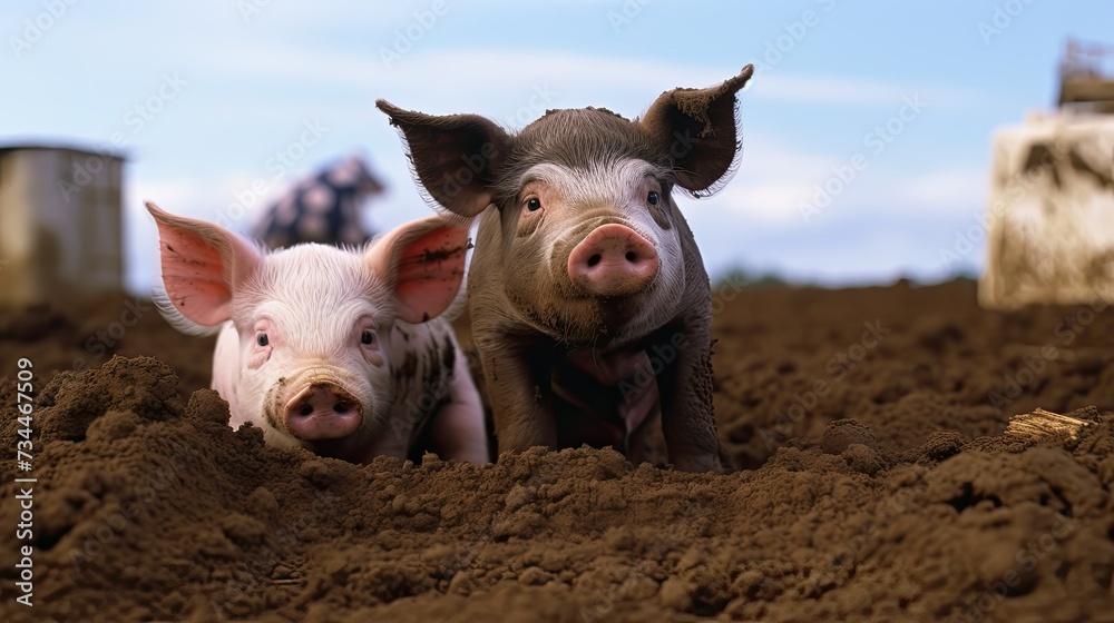 farm pig cow farm pig cow