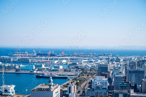 神奈川県横浜市みなとみらいの都市風景