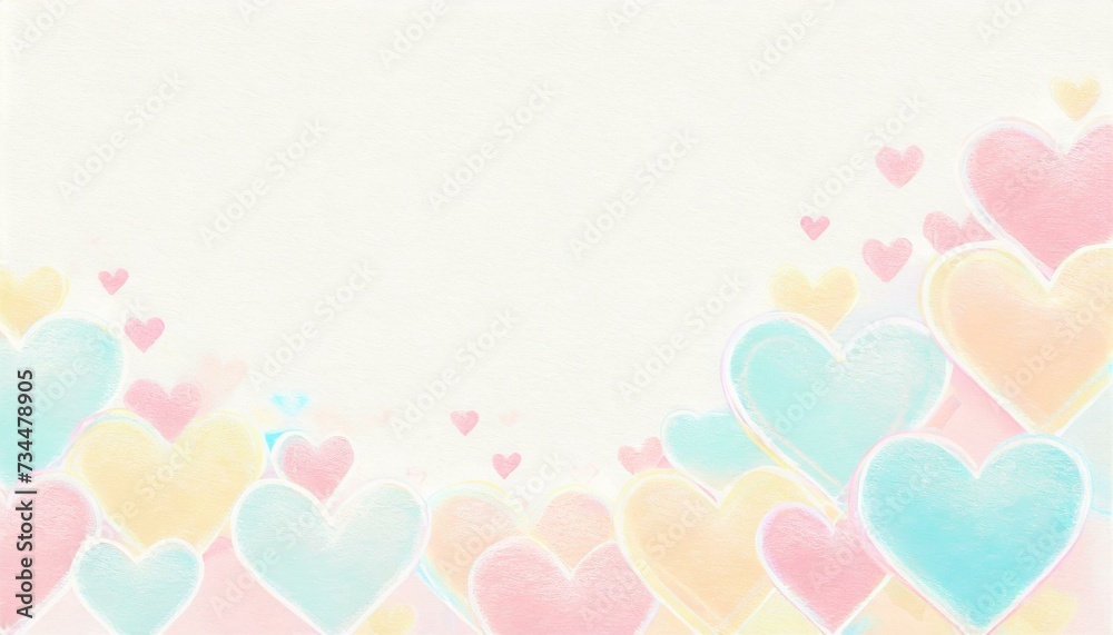 Rainbow coloured heart theme card