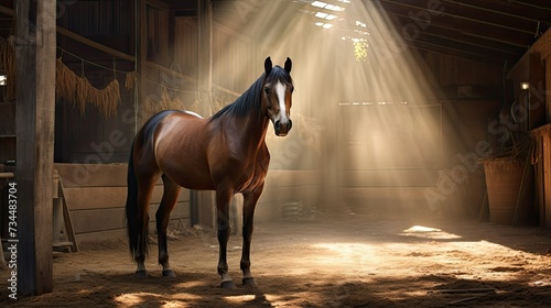 hay horse in barn © PikePicture