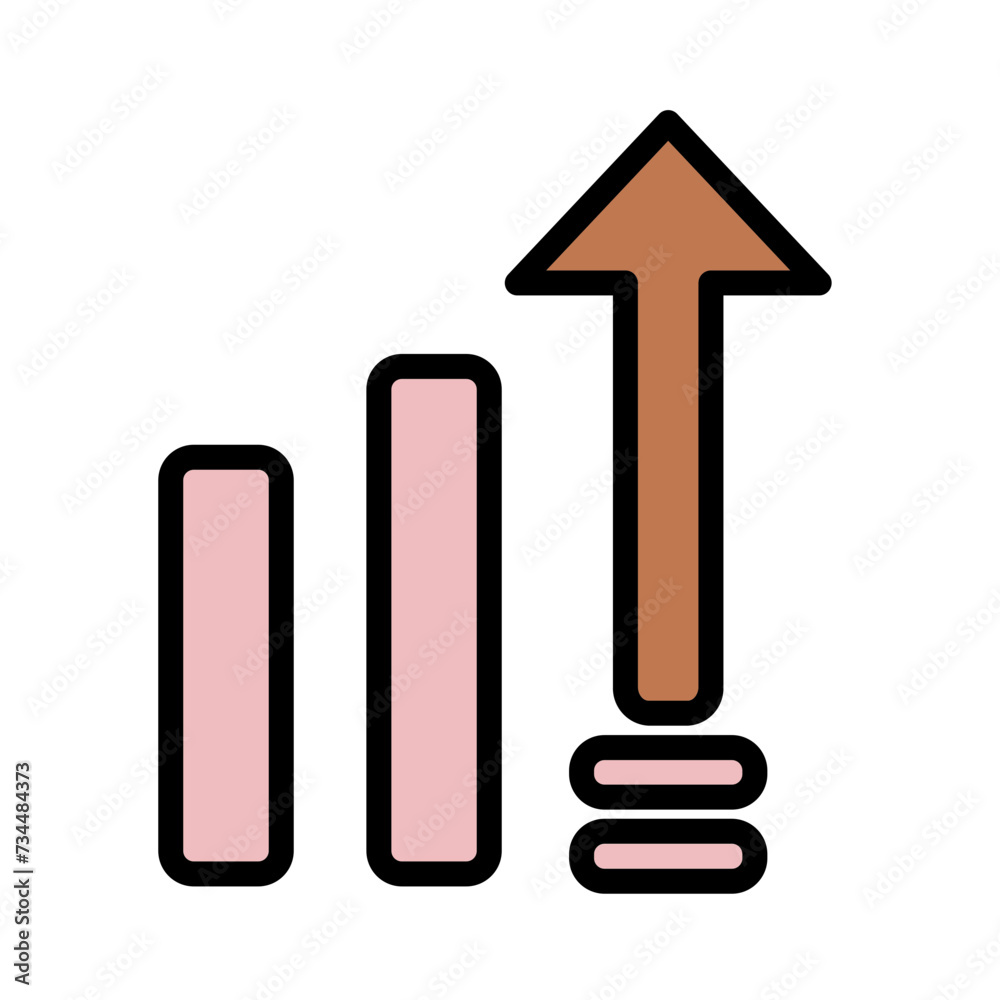 Growth Improve Increase Filled Outline Icon Growth Improve Increase Filled Outline Icon