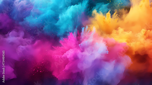 Abstract template for Holi background, Indian traditional festival