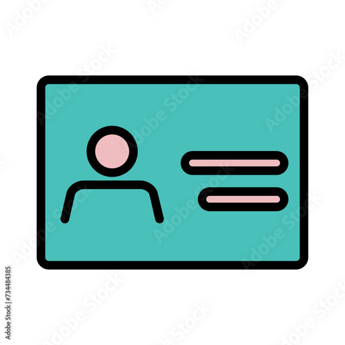 Identity Profile Card Filled Outline Icon