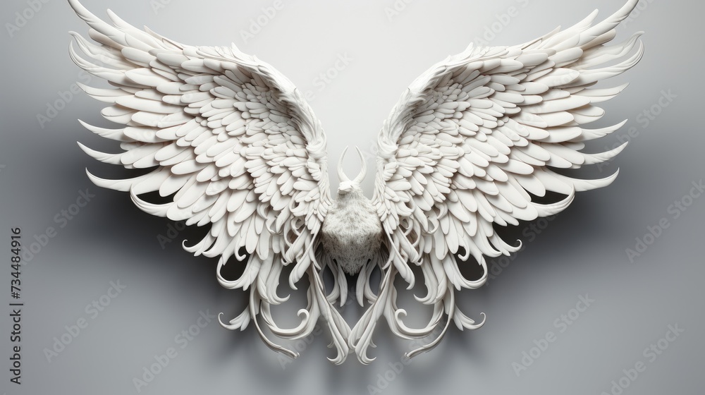 Fototapeta premium artistic outline of wings