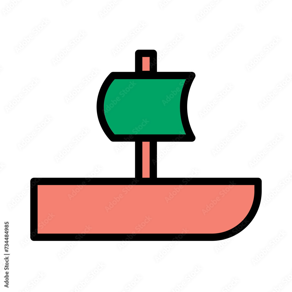 Boat Sail Sailor Filled Outline Icon Boat Sail Sailor Filled Outline Icon
