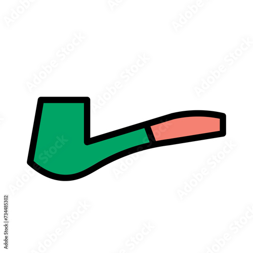 Pipe Sailor Smoke Filled Outline Icon