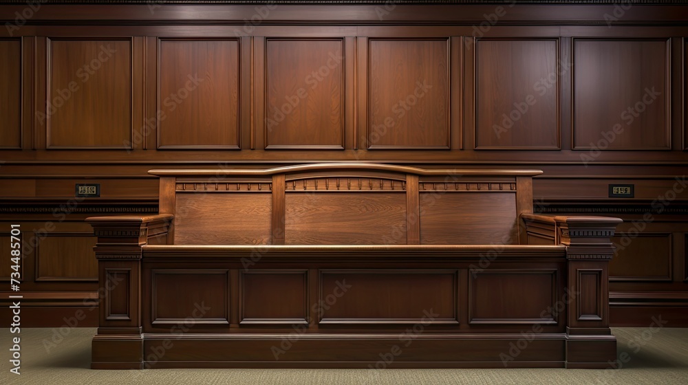courtroom empty judge bench