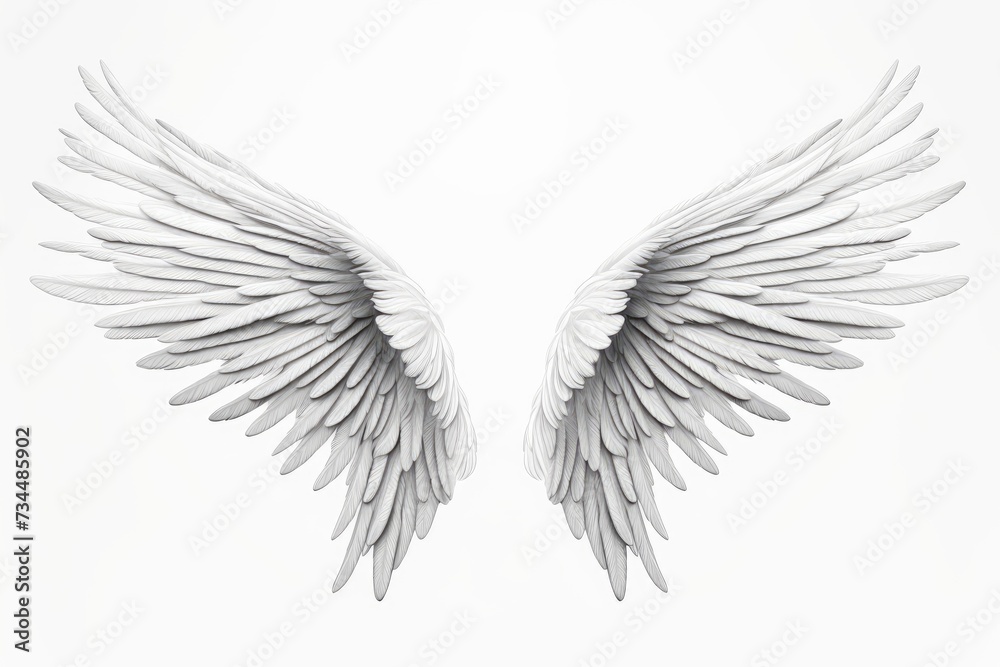 artistic outline of wings artistic outline of wings