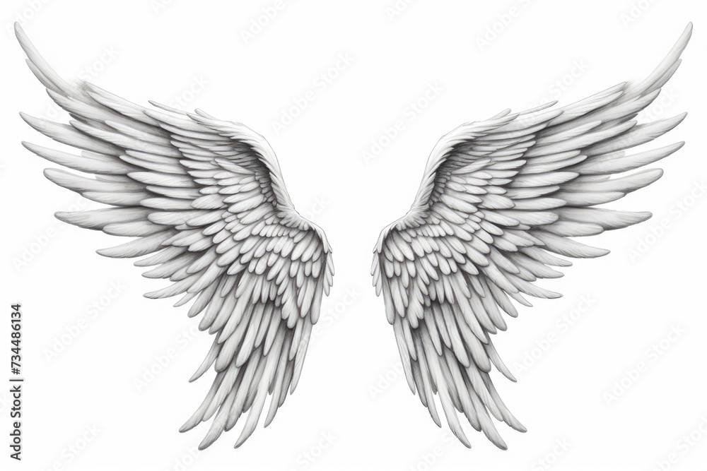 Obraz premium artistic outline of wings