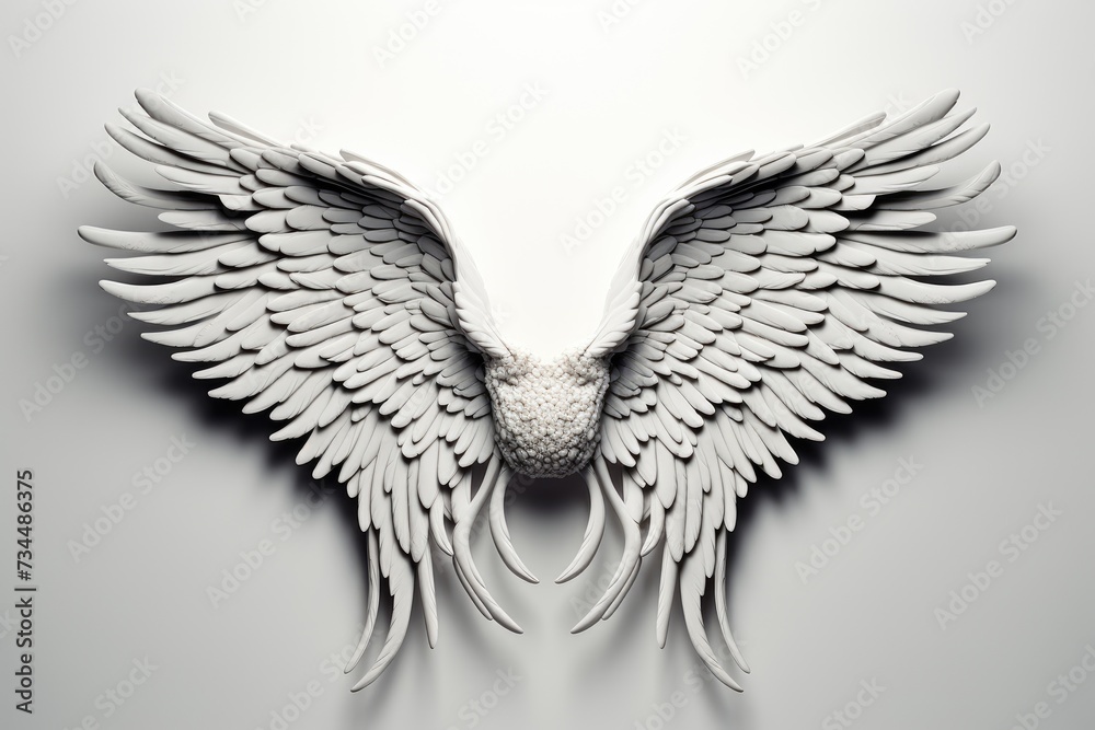Fototapeta premium artistic outline of wings