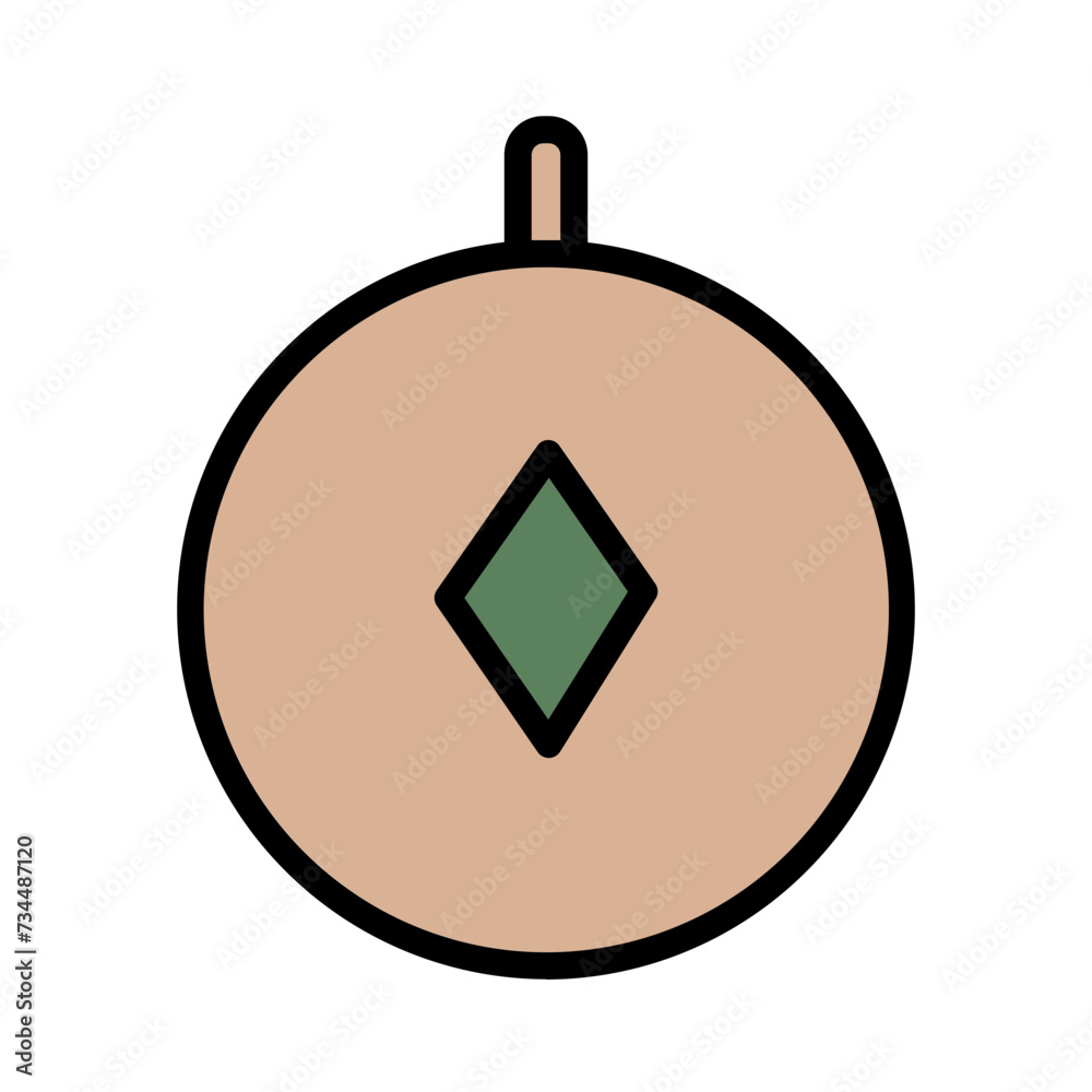 Obraz premium App Compass Essential Filled Outline Icon