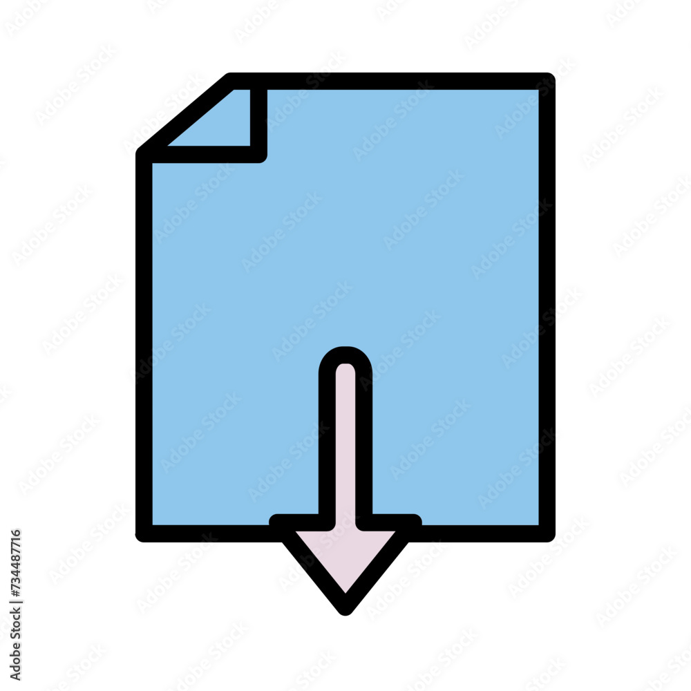 Arrow Direction Down Filled Outline Icon Arrow Direction Down Filled Outline Icon